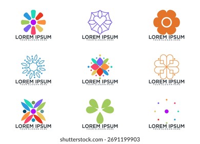 abstract logo collection, vector icon logo	