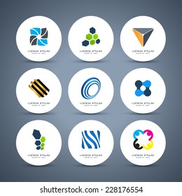 Abstract logo collection. Vector logotype design.