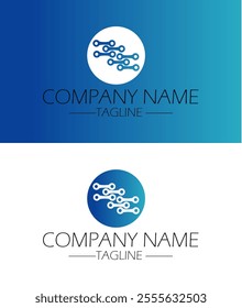 Abstract logo with color gradient  gradient style