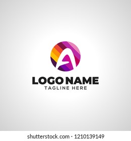 Abstract A Logo- A Colorful Circle Shape for Your Brand