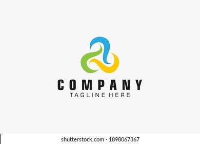 Abstract Logo. Colorful Geometric Combination. Usable for Business and Technology Logos. Flat Vector Logo Design Template Element.