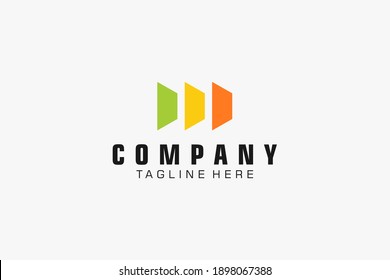Abstract Logo. Colorful Geometric Combination. Usable for Business and Technology Logos. Flat Vector Logo Design Template Element.