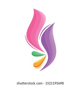 abstract logo colorfull design vector artline 