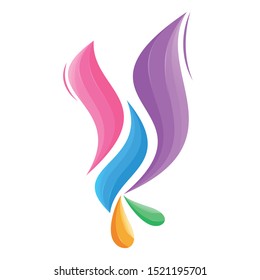 abstract logo colorfull design vector artline 