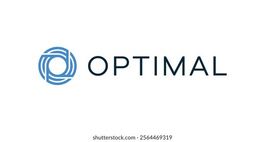 Abstract logo of a combination of the letters O and P circles. Simple logos, icons, illustrations, symbols.