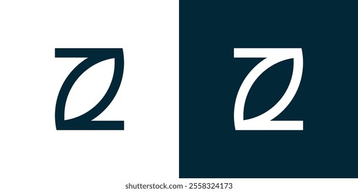 Abstract logo combination of letters Z, O, L, abstract letter Z line art logo