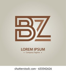 Abstract Logo combinations Letter B and Z