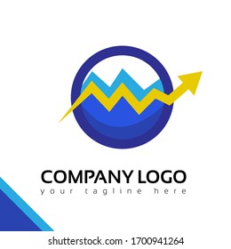 Analytische Daten von Unternehmen mit abstrakten Logos modern