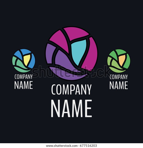 Abstract logo\
for the company in the field of creativity, art, beauty, glass\
production, stained glass production, fashion. A circle consisting\
of a composition of individual\
fragments.