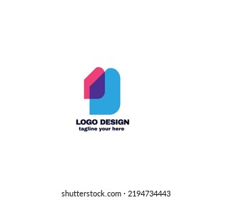 abstract logo for the company. logo is simple using the gradient color template. vector file eps 10