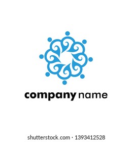 abstract logo. composition: community of people. free vector eps 10
