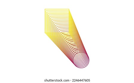 Abstract logo compositions with circles and sqare