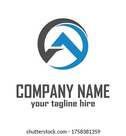 concepto de logotipo abstracto. logotipo de triángulo circular 