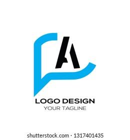 Abstract A logo concept with creative look. Elegent Logo with latter A 