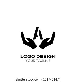 Abstract A logo concept with creative look. Elegent Logo with latter A 