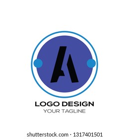 Abstract A logo concept with creative look. Elegent Logo with latter A 