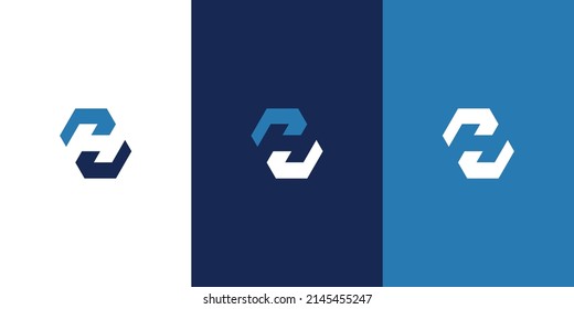 Concepto de logotipo abstracto, letra H, diseño vectorial mínimo ilustrado