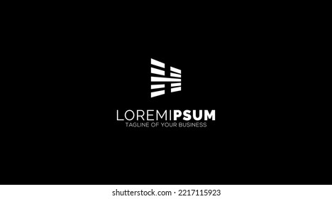 Abstract logo concept, Letter H, Minimal Illustrated vector design