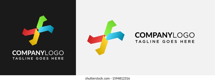 Abstract logo concept. Letter S,Wave,Circle and flower logo design