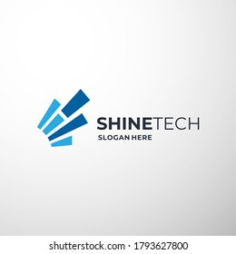 Abstract logo concept. Technology, industrial, interior or company design template. Vector illustration