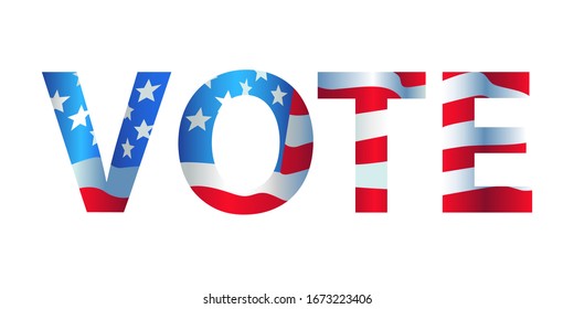 Concepto abstracto de logo para las elecciones estadounidenses. Antecedentes de las elecciones presidenciales. Ilustración vectorial de votación en Estados Unidos.