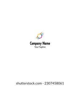 The abstract logo consists of a dynamic arrangement of geometric shapes and lines, creating a visually captivating and modern design. The composition is characterized by its minimalistic approach, usi