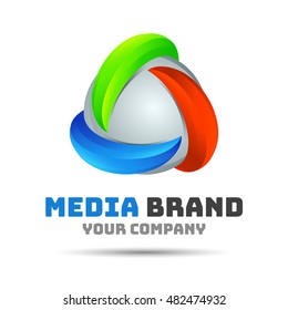 Abstract logo Creative colorful vector design illustration. Template for your business company.
