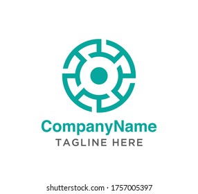 Logotipo abstracto compañía de diseño creativo