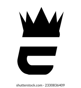 Abstract logo Creative minimalist design. Beautiful and simple elements Beautiful and simple elements. Letter E C CROWN modern technology monogram icon background for personal and company
