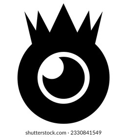 Abstract logo Creative minimalist design. Beautiful and simple elements Beautiful and simple elements. Letter O eye crown modern technology monogram icon background for personal and company