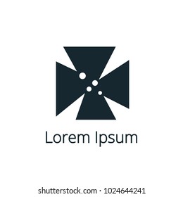 Abstract logo cross vector illustration