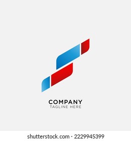 abstract logo with cut square box suitable for company