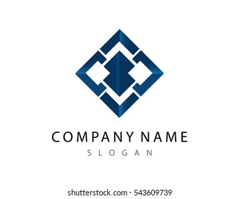 Abstract Logo Dark Blue Stock Vector (Royalty Free) 543609739 ...