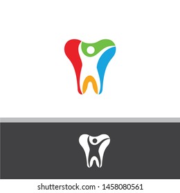 Abstract logo dental, colors logo dental