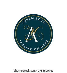 abstract logo design about AY A Y Letter in vector illustration.minimalist logo