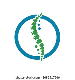 The abstract logo design about the spine is perfect for chiropactic companies
