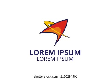 diseño de logotipo abstracto de flecha para cualquier empresa comercial como servicio de entrega o tecnología.