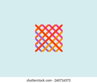  Abstraktes Logo-Design. Kunsttrends bunter Symbol. Muster-Vektorsymbol 