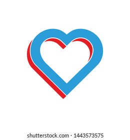 abstract logo design with beautiful love and heart symbols