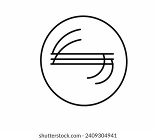 Abstract logo design black and white illustration