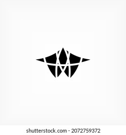 diseño de logotipo abstracto con alas negras