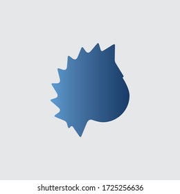 Abstract logo design with blue color. 