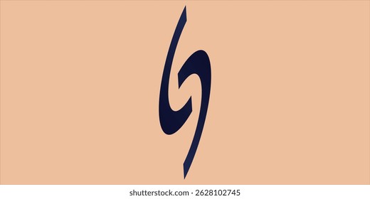 Abstract logo design with blue color gradation.