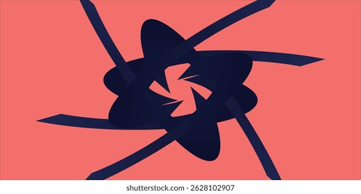 Abstract logo design with blue color gradation.