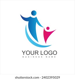 Abstract logo design, child medical logo, medical health logo