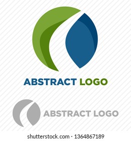 abstract logo design in circle illustration concept