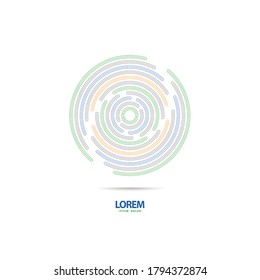 Abstract logo design. Circle swirl logo. Vector illustration.