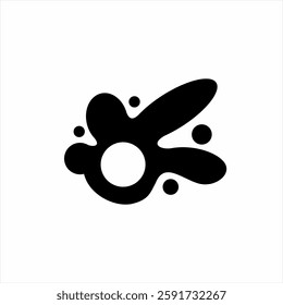 Abstract logo design with circles and dots.