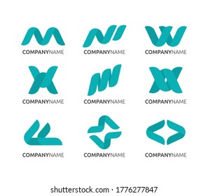 Abstract logo design, Clean business logoes, Flat style vector illustration artwork.