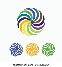 Abstraktes Logo-Design, farbige Circle-Form, Circular Logo-Design, Vektorgrafik-Form, dekorative Gestaltung 